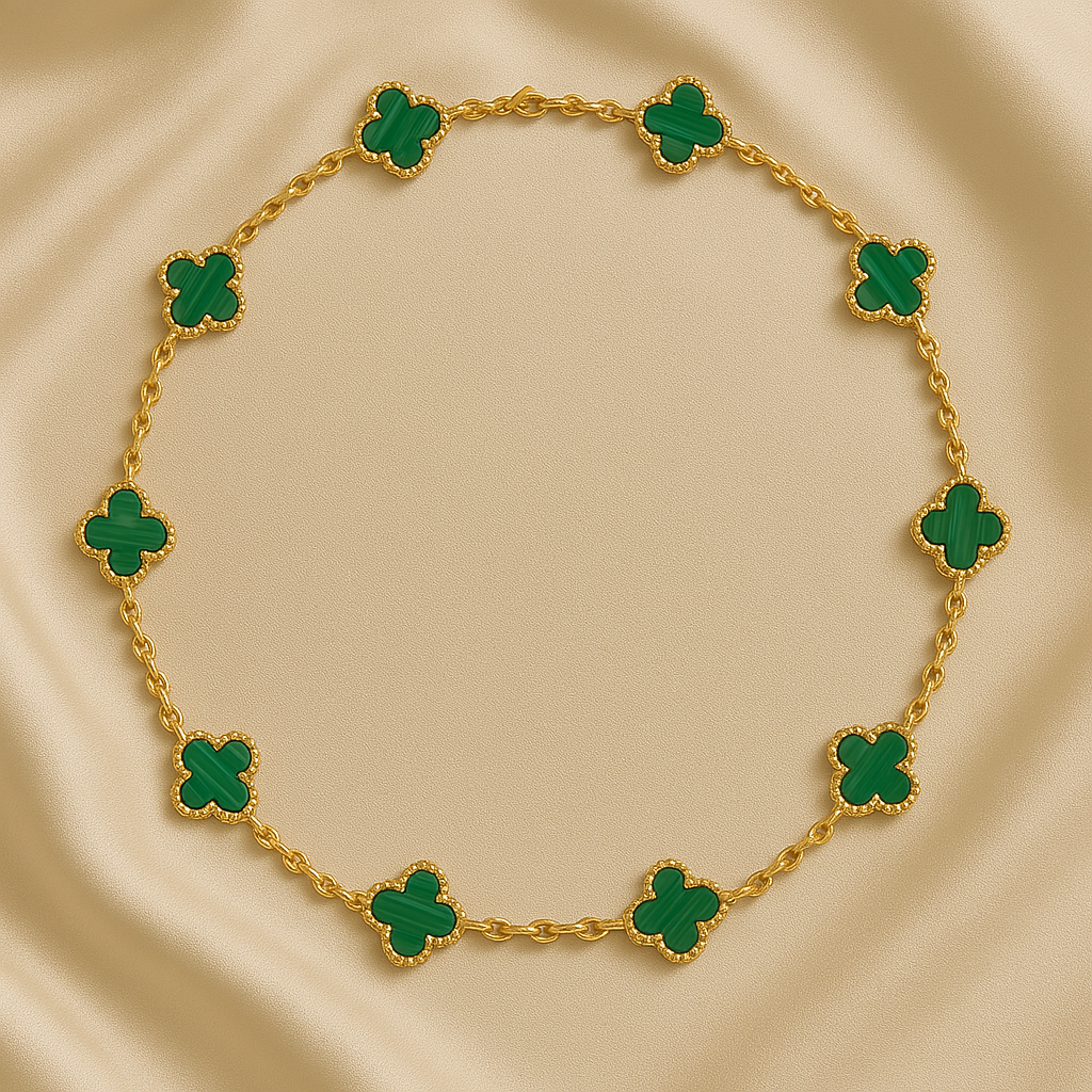 LUXURY CLOVER NECKLACE 10 PATTERNS - GREEN