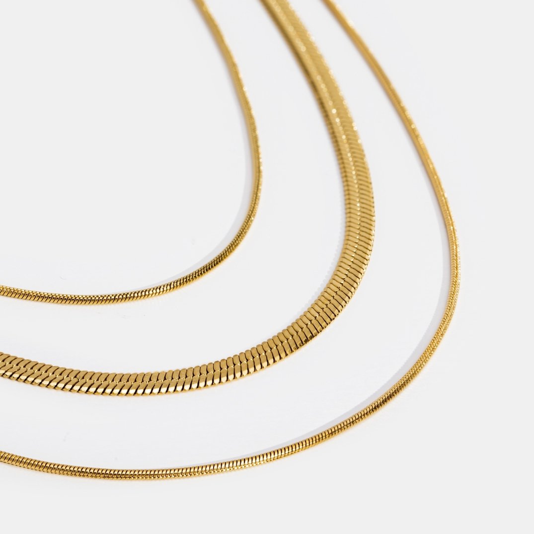 Gold Multi-Layered Chain Necklace