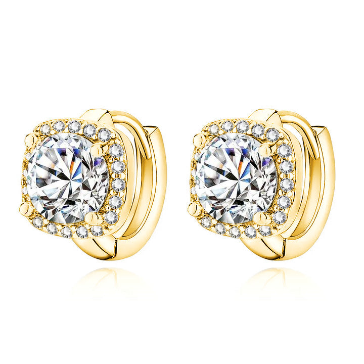 Nadine square earrings | White Gold 18k