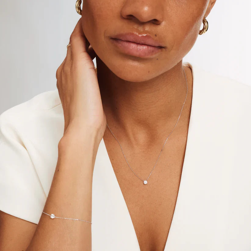 Cléa Moissanite Stone Set | White Gold 14k