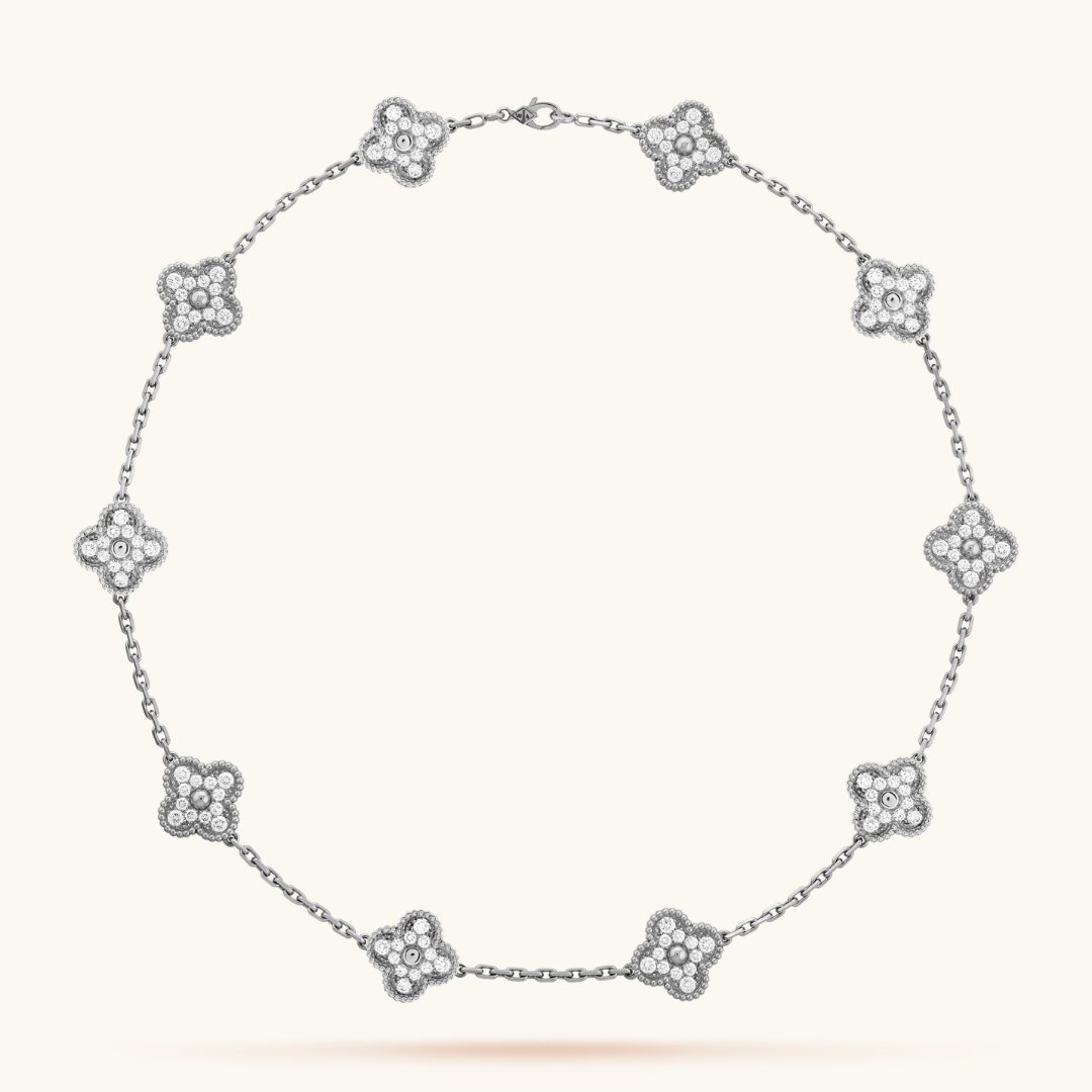 LUXURY CLOVER NECKLACE 10 PATTERNS - SILVER