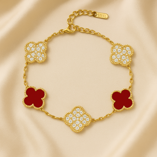 DELUXE RED FOUR LEAF CLOVER