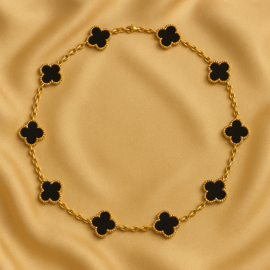 LUXURY CLOVER NECKLACE 10 PATTERNS - BLACK