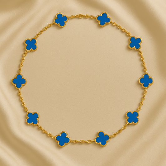 LUXURY CLOVER NECKLACE 10 PATTERNS - BLUE