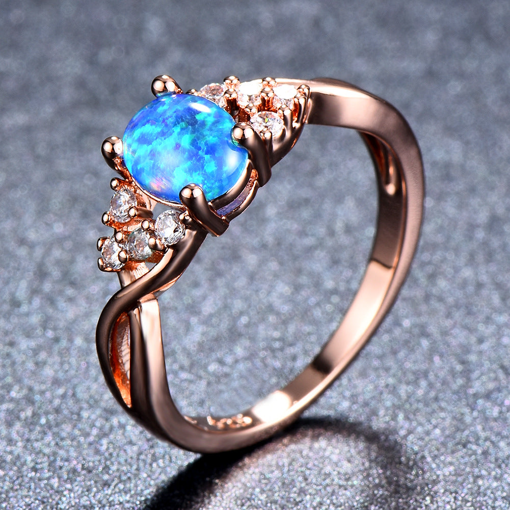 Sylva Moonhart Purple Ring | Rose Gold 14k