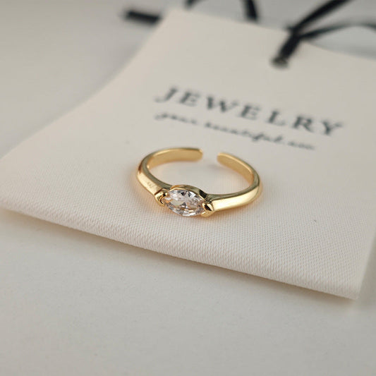 Aya Sterling Ring | White Gold 16k
