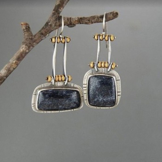 Vintage Silver Midnight Earrings