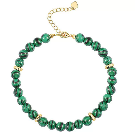 Emerald Green Beaded Bracelet