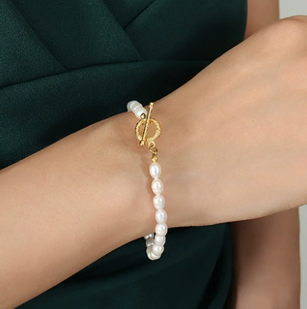 Cara Pearl Link Bracelet