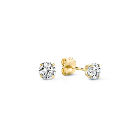 Larmes de Lune Stone Stud Earrings | White Gold 14k