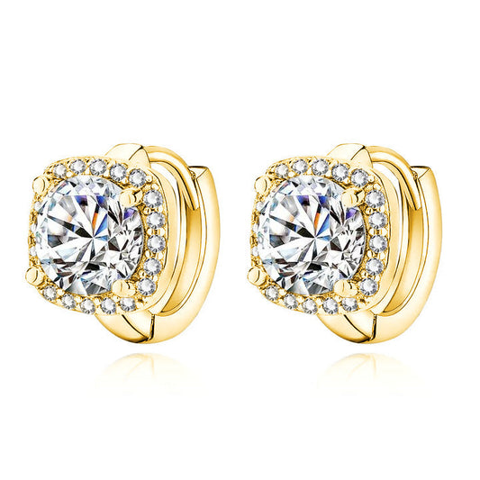 Nadine square earrings | White Gold 18k