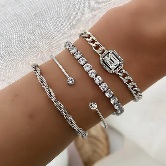 Domitia Calvina Bracelet Set | White Gold 18k